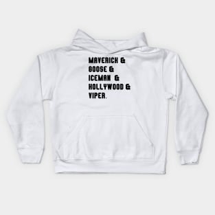 Top Gun Names Kids Hoodie